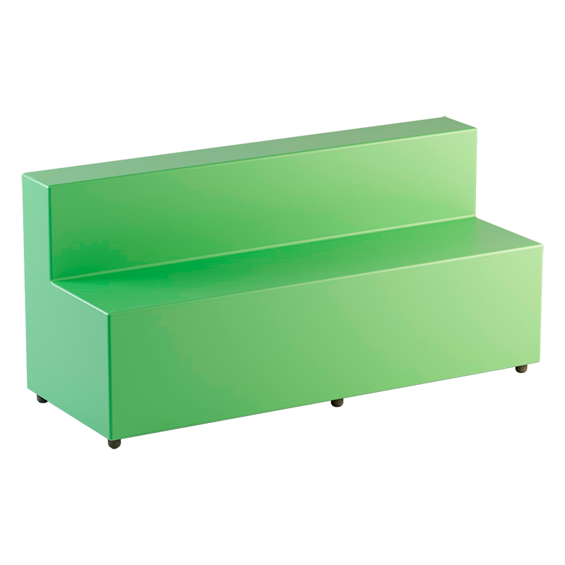 Pouf rettangolare con schienale 160cm - PSRTWS160SPNI