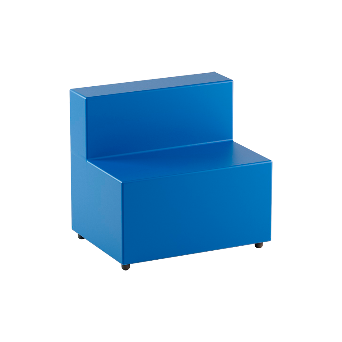 Pouf rettangolare con schienale 80cm - PSRTWS80SPNI