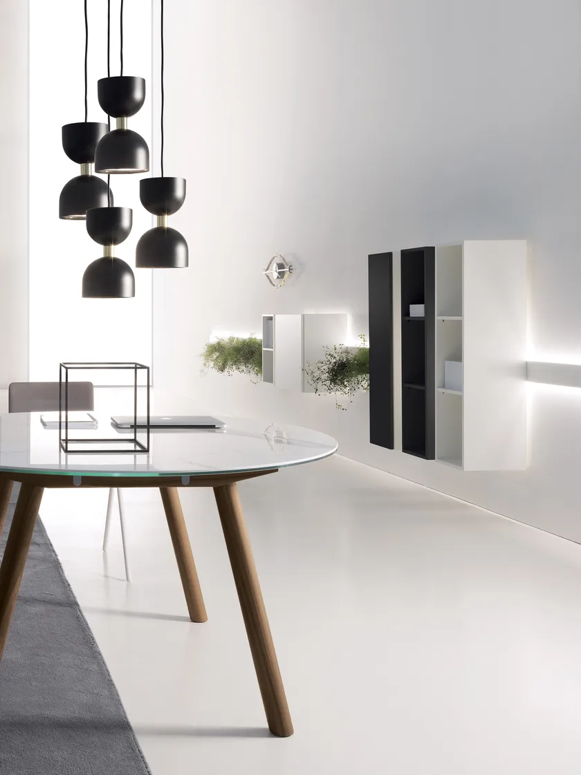 DVO NOTO Tavolo da riunione in gres porcellanato e legno massello - immagine 2