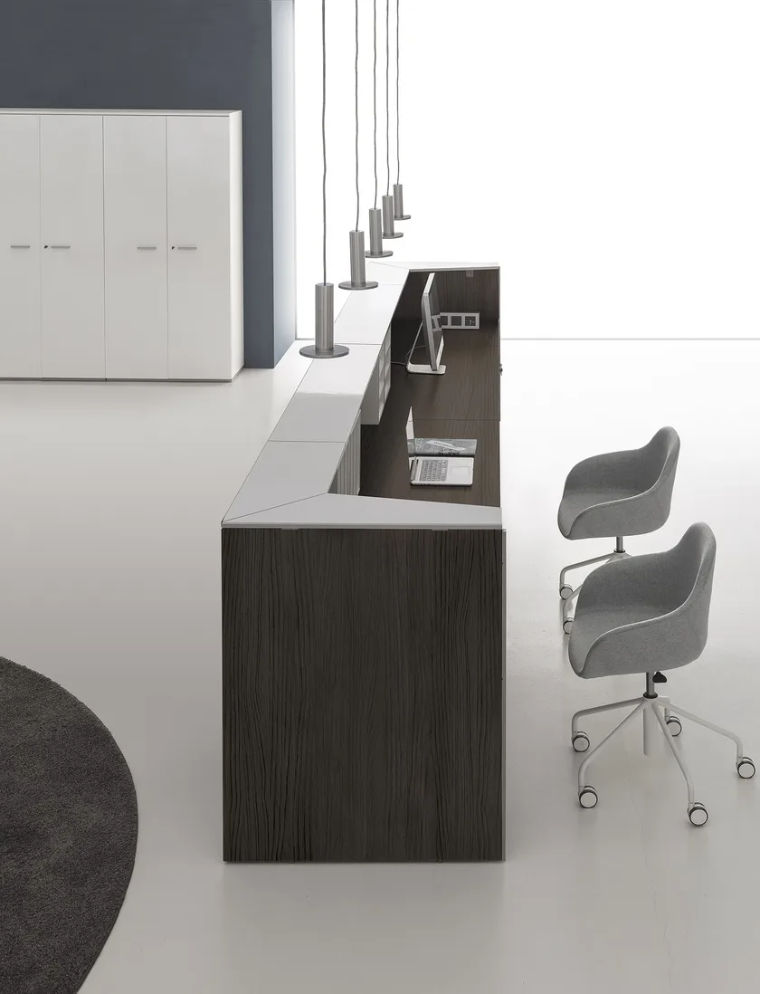 DVO QUBO Banco reception modulare in melaminico e acciaio - immagine 14