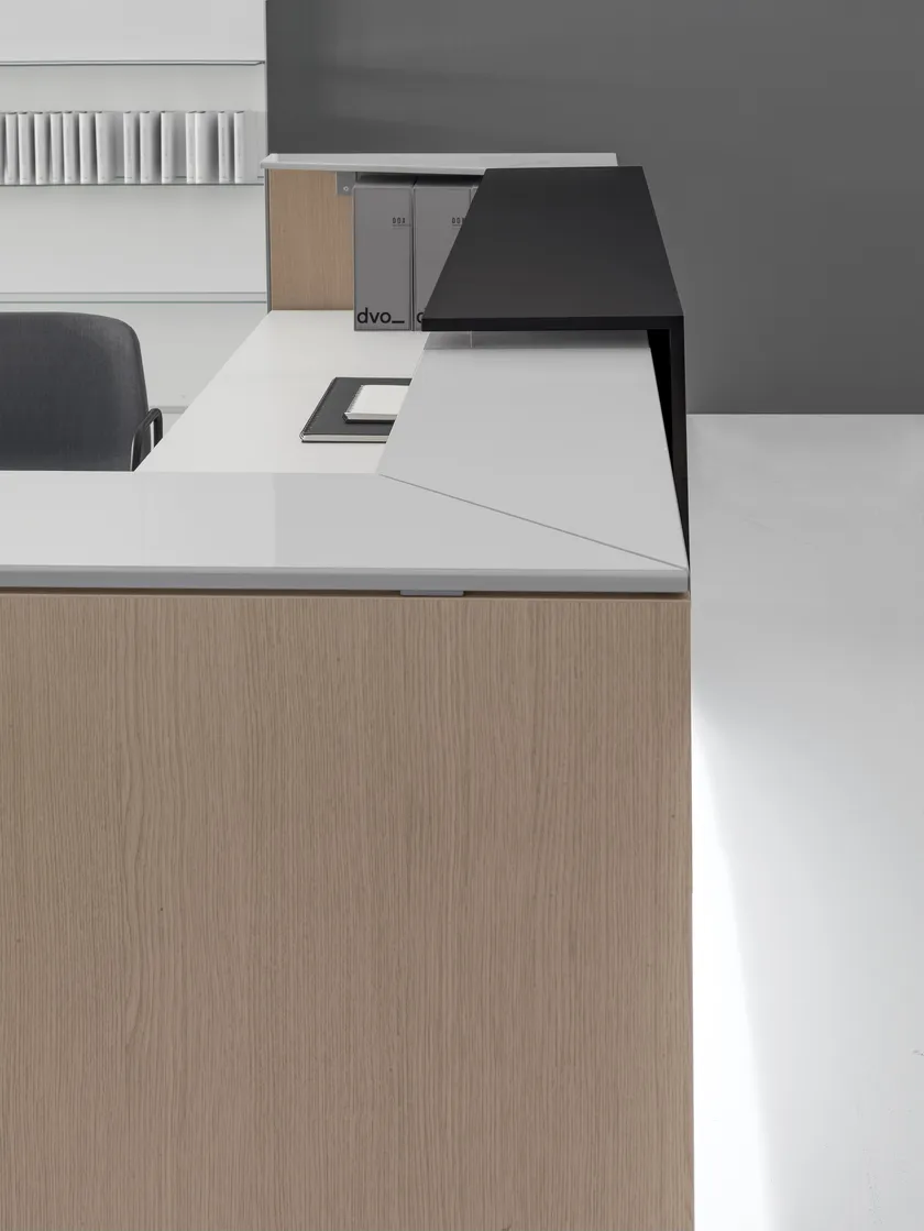 DVO QUBO Banco reception modulare in melaminico e acciaio - immagine 19