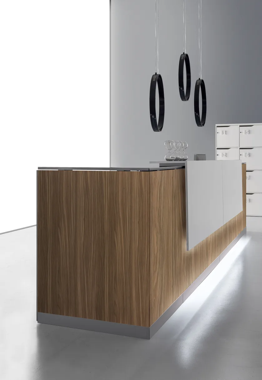 DVO QUBO Banco reception modulare in melaminico e acciaio - immagine 21