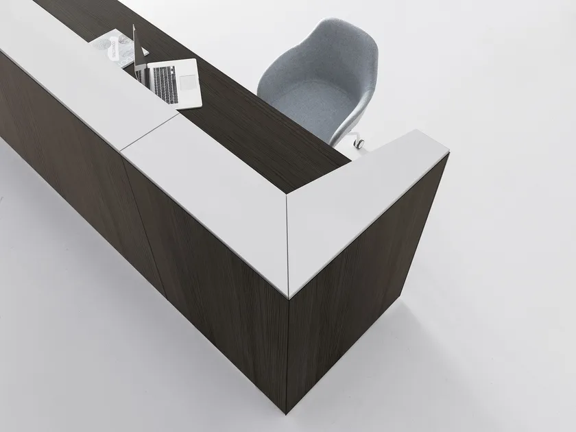 DVO QUBO Banco reception modulare in melaminico e acciaio - immagine 7