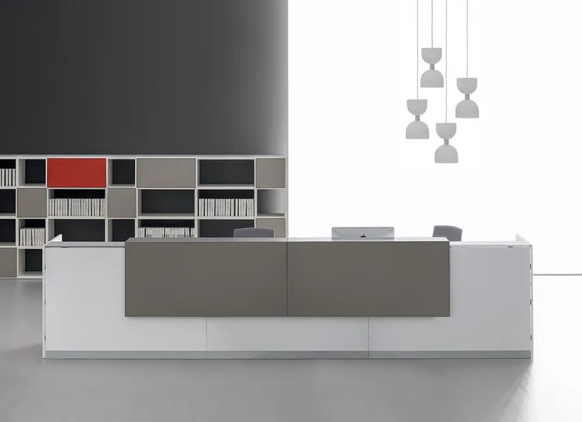 DVO QUBO Banco reception modulare in melaminico e acciaio - immagine 18