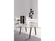 DVO NOTO Tavolo da riunione in gres porcellanato e legno massello - immagine 4