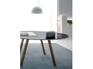 DVO NOTO Tavolo da riunione in gres porcellanato e legno massello - immagine 3