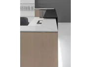 DVO QUBO Banco reception modulare in melaminico e acciaio - immagine 6