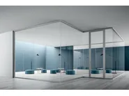 DVO DOUBLE GLASS Parete mobile verticale in alluminio e vetro - immagine 3