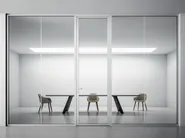 DVO DOUBLE GLASS Parete mobile verticale in alluminio e vetro - immagine 9