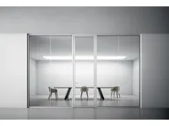 DVO DOUBLE GLASS Parete mobile verticale in alluminio e vetro - immagine 4