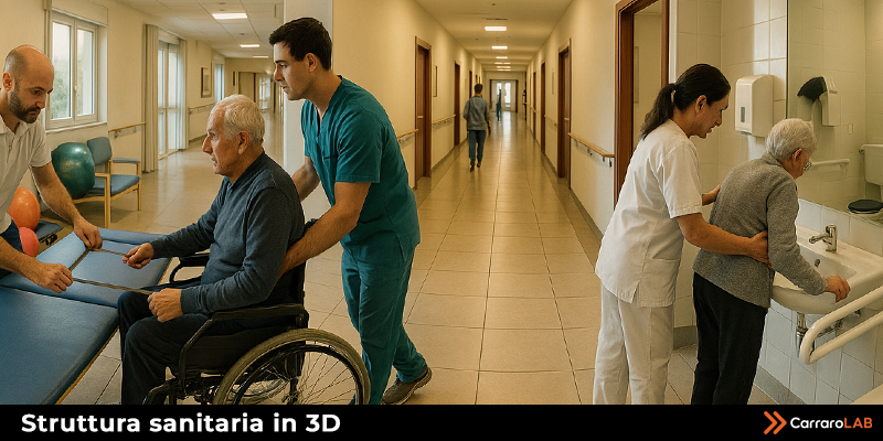STRUTTURA SANITARIA IN 3D