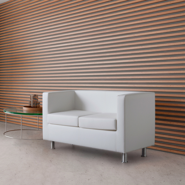 Divanetto Pragma PR2 - 2 posti - con braccioli inclusi - similpelle - bianco - Unisit - immagine 3