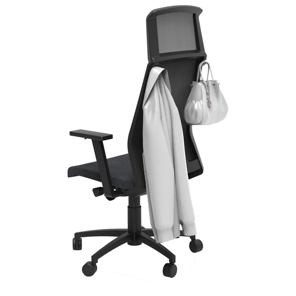 Poltrona semidirezionale Light LLNPRO - con braccioli regolabili - nero - Unisit - immagine 5