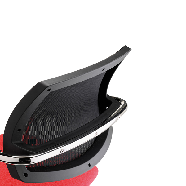 Poltroncina visitatore Lithium LTLT - con braccioli inclusi - arancione - Unisit - immagine 3