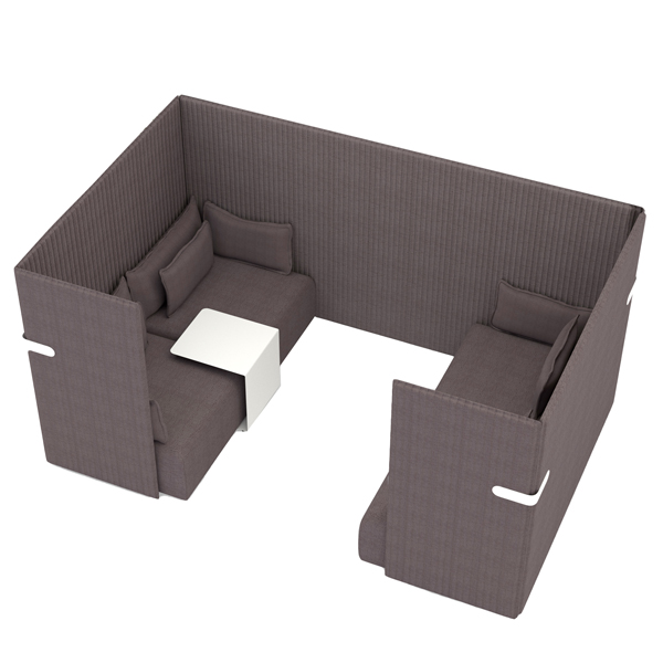 Divanetto Oasis OA2 - 2 posti - nero - Unisit - immagine 3